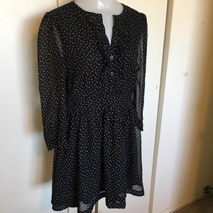 Divided ruffled polka dot dress